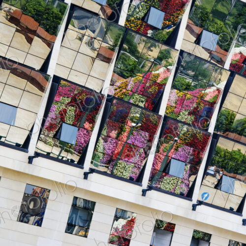 Reflections in Office Windows Next to the Guggenheim Museum Reflections in Office Windows Next to the Guggenheim Museum