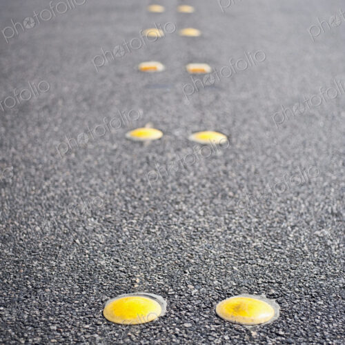 Reflective Roadway Divider Bumps