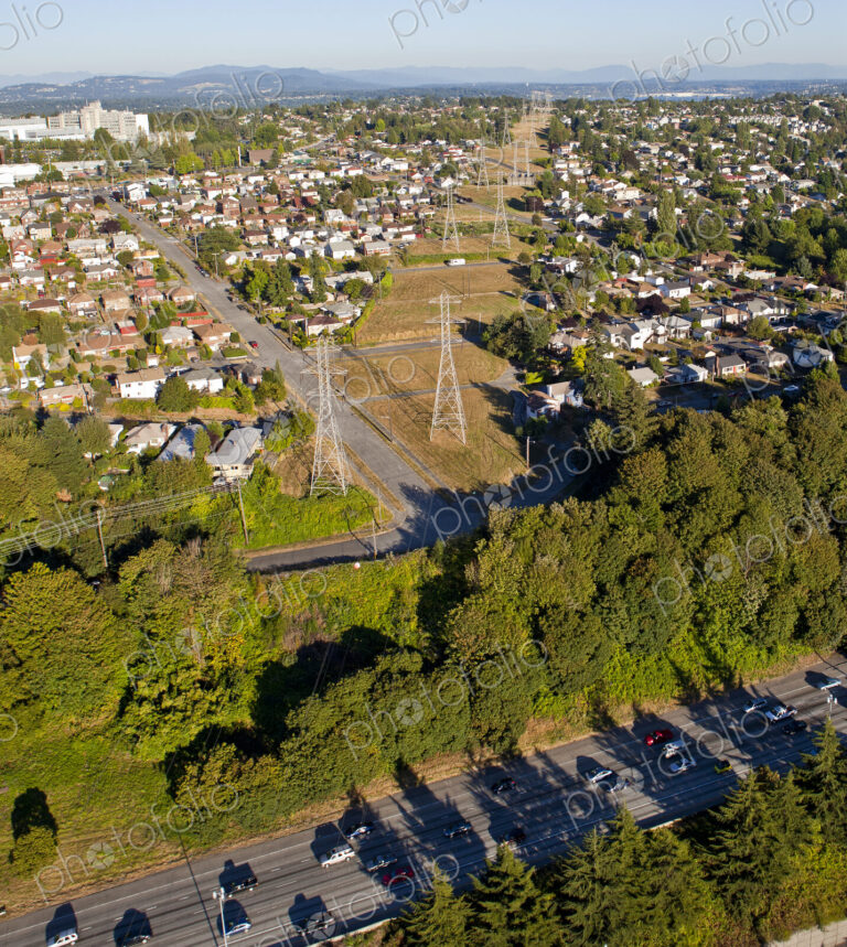 Residential Area with Power Lines