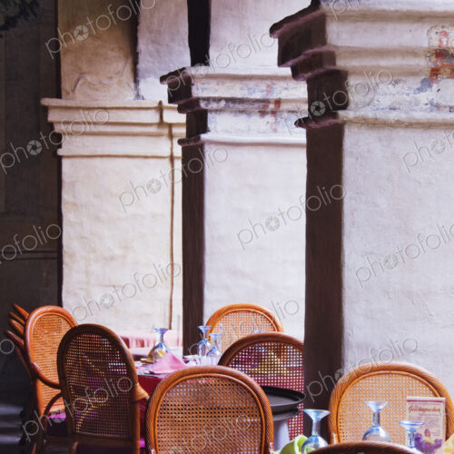Restaurant Seating Amidst Columns Restaurant Seating Amidst Columns