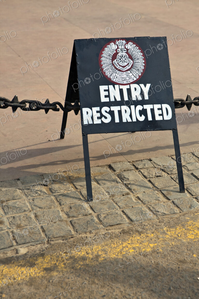 Restricted Entry Sign at the India Gate