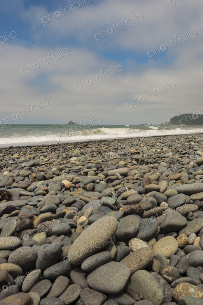Rialto Beach, Olympic National Park, Mora, surface of a pebble beach