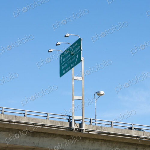 Road Sign on an Overpass