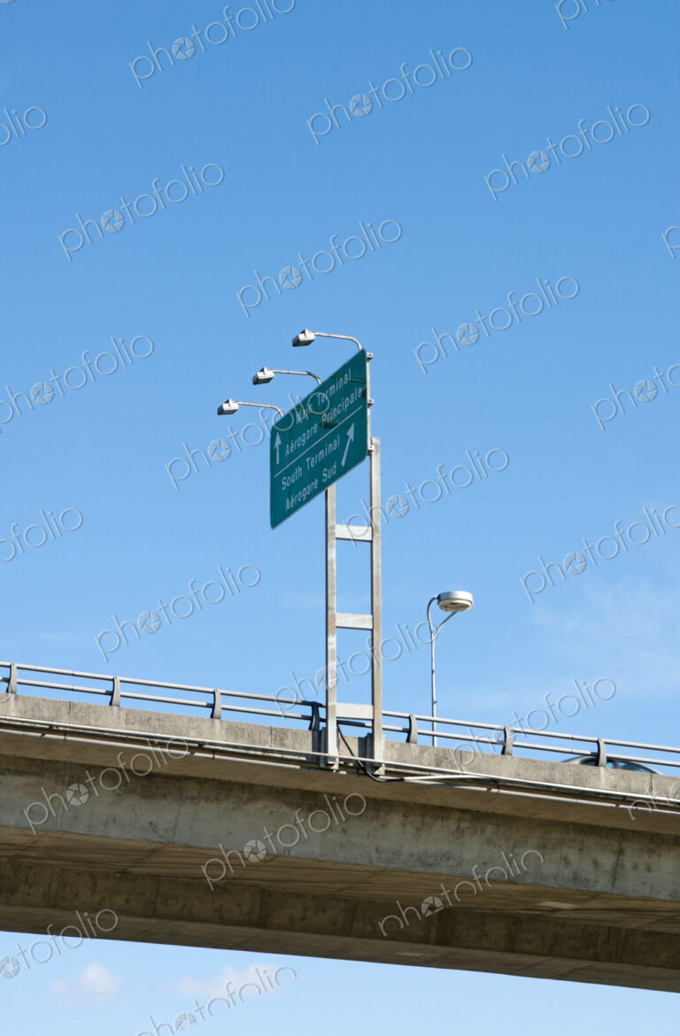Road Sign on an Overpass