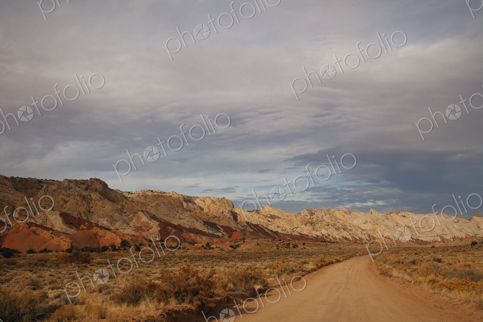 Road and rock formations, Capitol Reef National Park, Utah, United States
