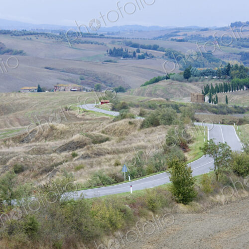Road in rural hilly landscape. Road in rural hilly landscape.