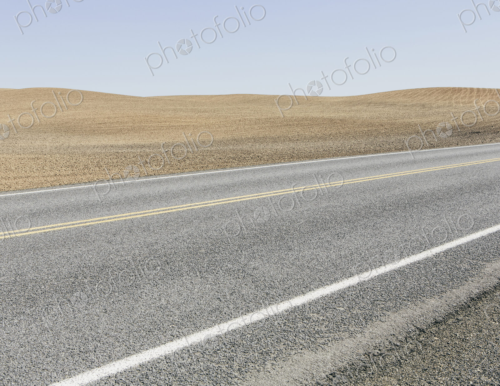 Road through plowed farmland, near Pullman