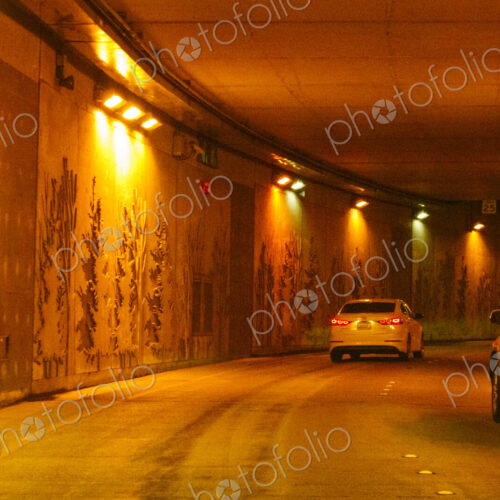 Road through tunnel under Bremerton in Washington State. Road through tunnel under Bremerton in Washington State.