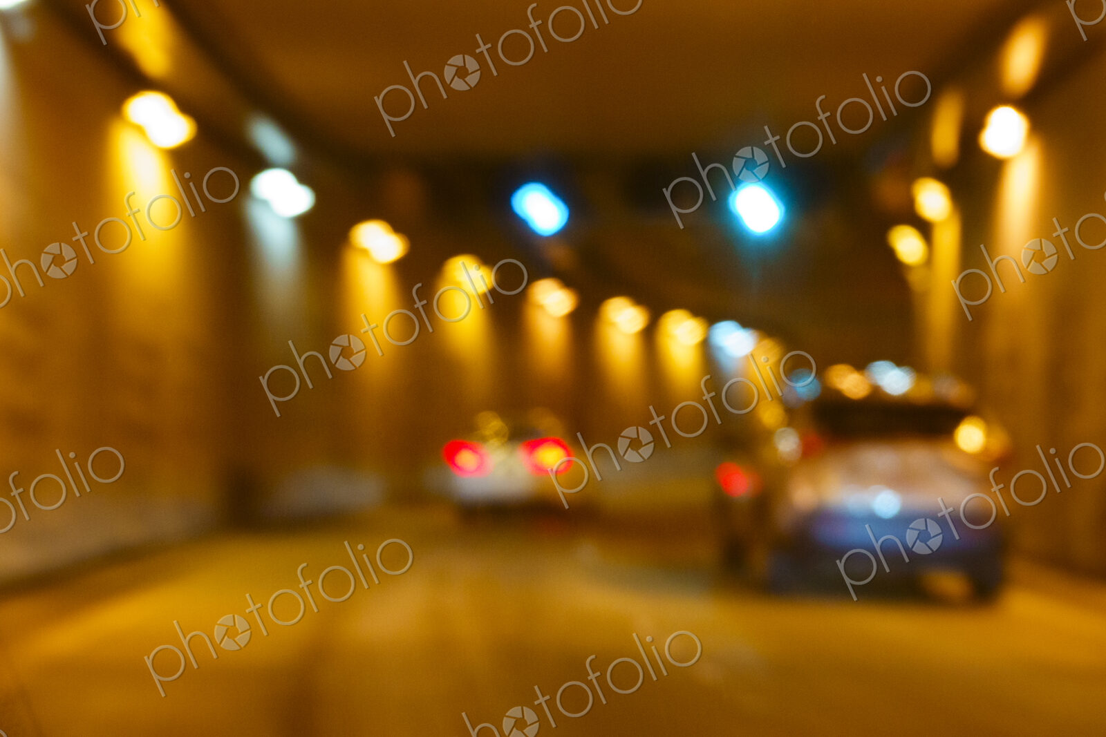 Road through tunnel under Bremerton in Washington State.