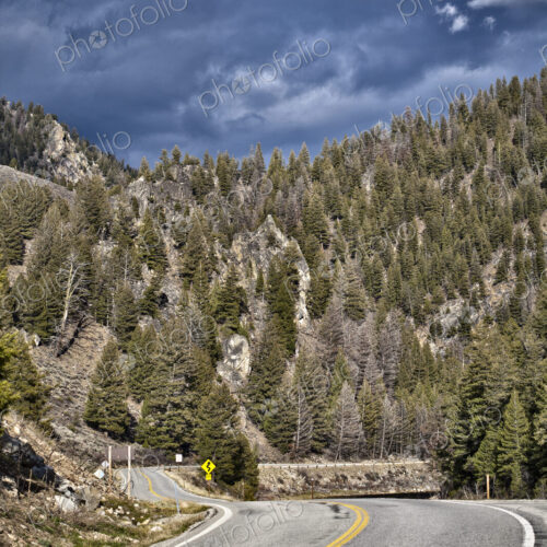 Roadway Through Mountains