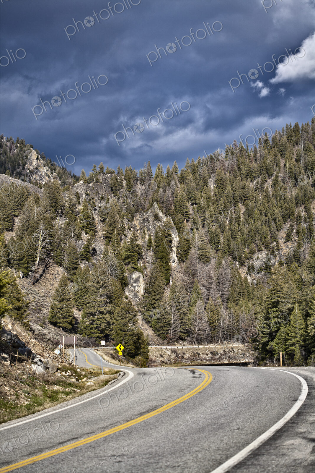 Roadway Through Mountains