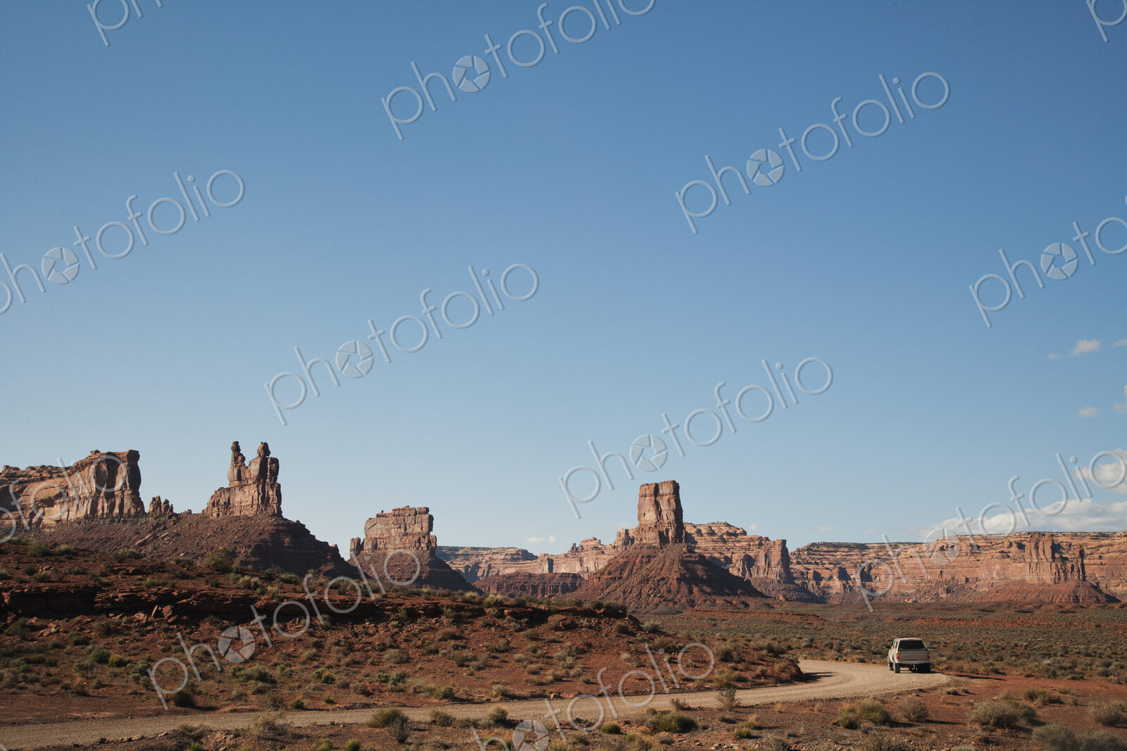 Rock formations along road, Valley of the Gods, Utah, United States