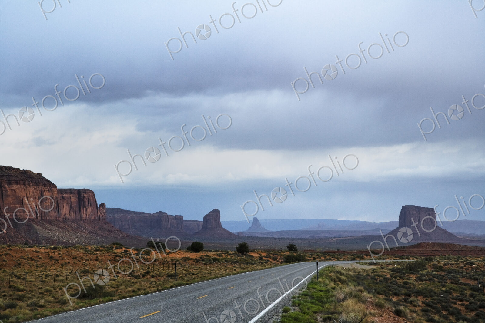 Rock formations and road, Arizona, United States