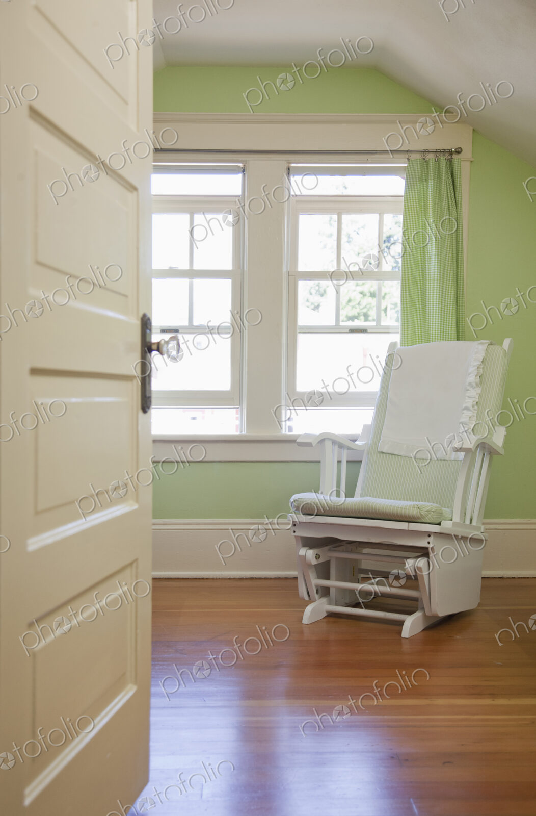 Rocking chair in nursery bedroom