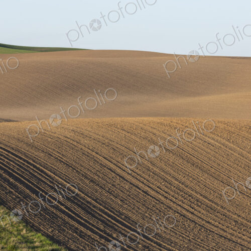 Rolling hills of tilled farmland in Spring Rolling hills of tilled farmland in Spring