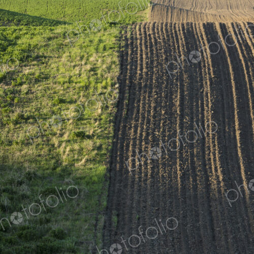 Rolling hills of tilled farmland in Spring Rolling hills of tilled farmland in Spring