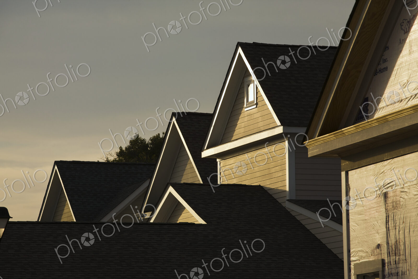 Rooflines At Sunset