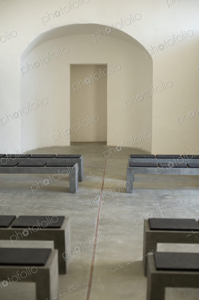 Room With Benches And Arched Niche
