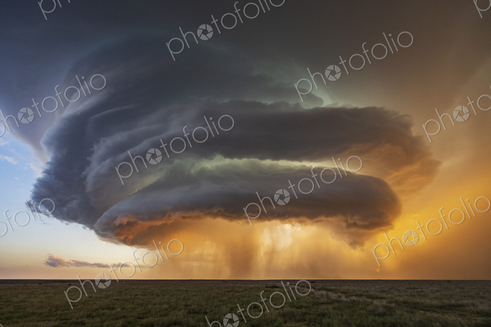 Rotating Supercell Mothership at Sunset