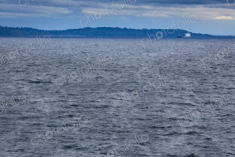 Rough water on Puget Sound, Seattle, WA USA