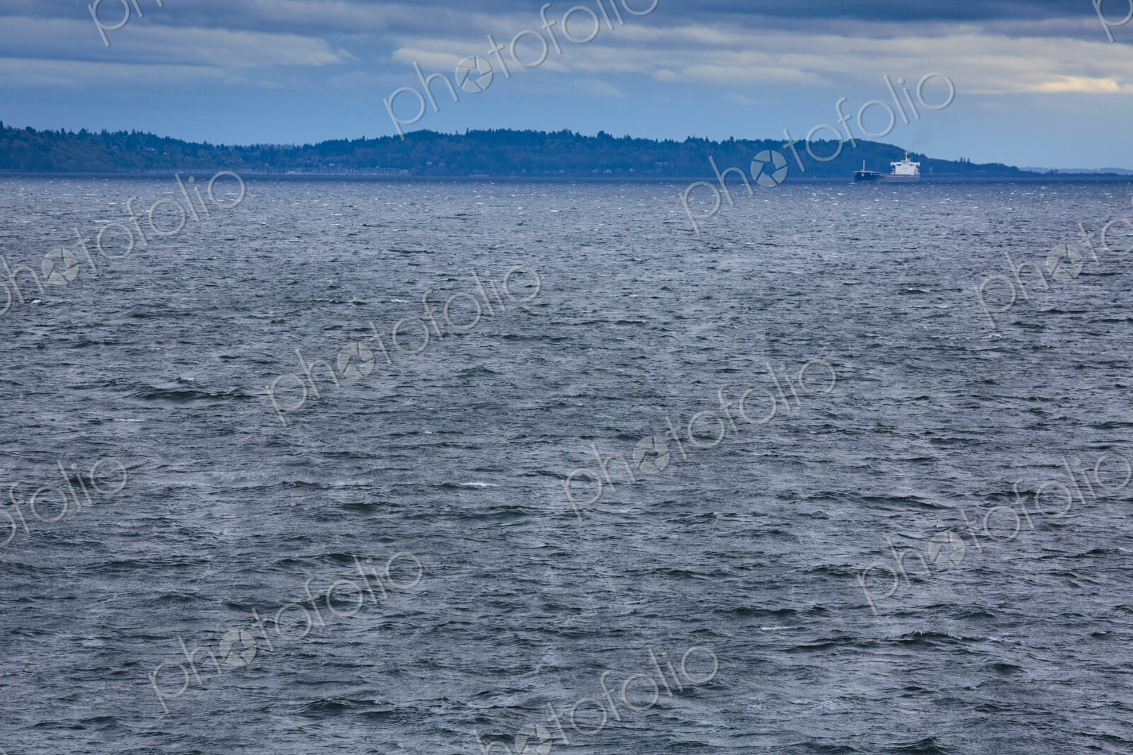 Rough water on Puget Sound, Seattle, WA USA
