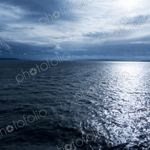 Rough water on Puget Sound, clouds in the sky. Rough water on Puget Sound, clouds in the sky.