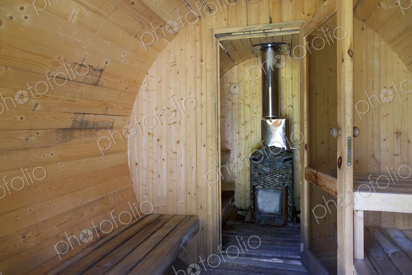 Rounded Sauna Interior