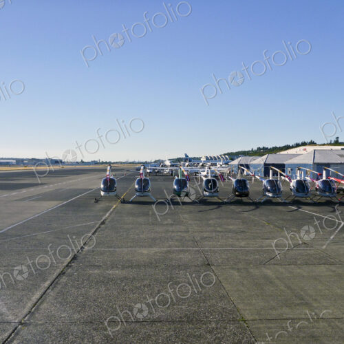 Row of Helicopters