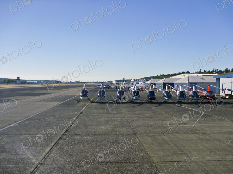 Row of Helicopters