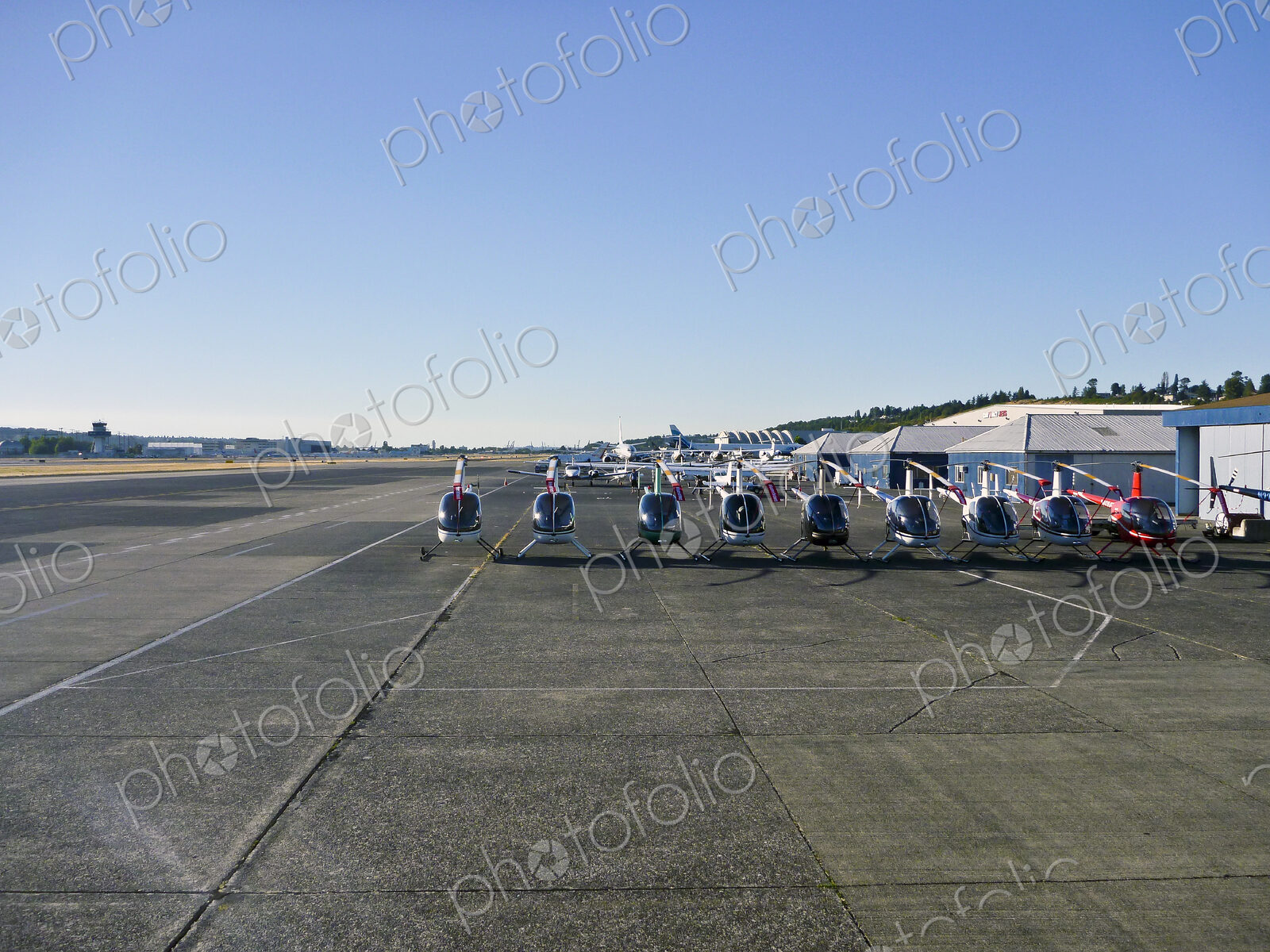 Row of Helicopters