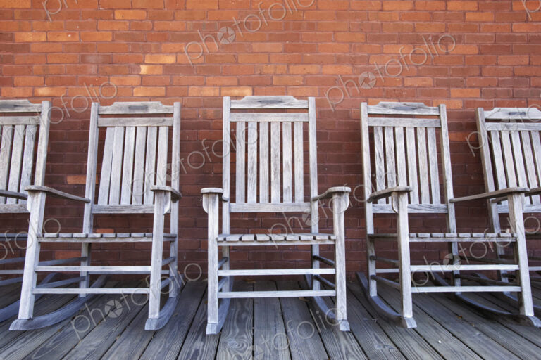 Row of Rocking Chairs