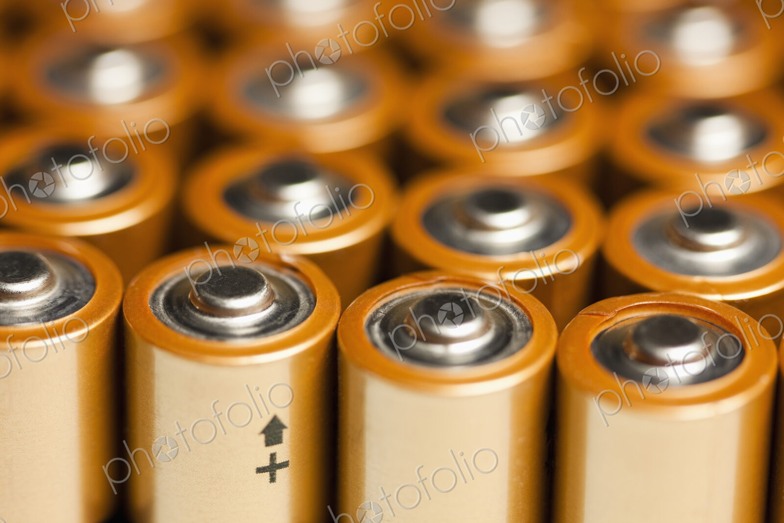 Rows of AA Batteries