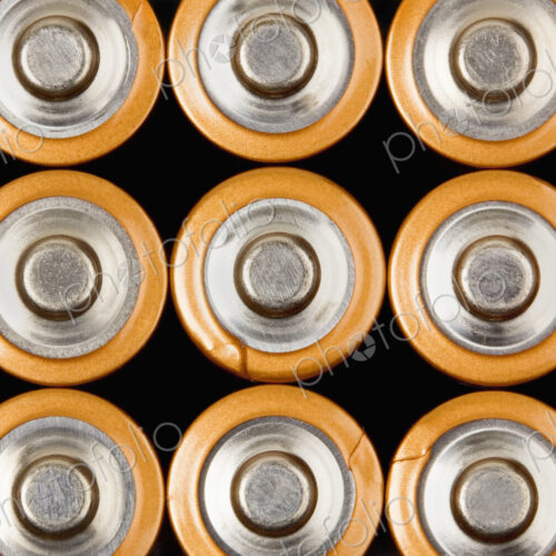 Rows of AA Batteries