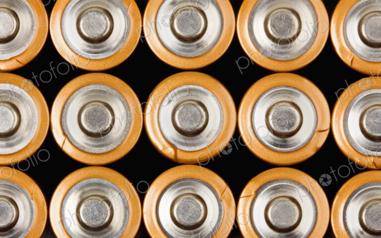 Rows of AA Batteries