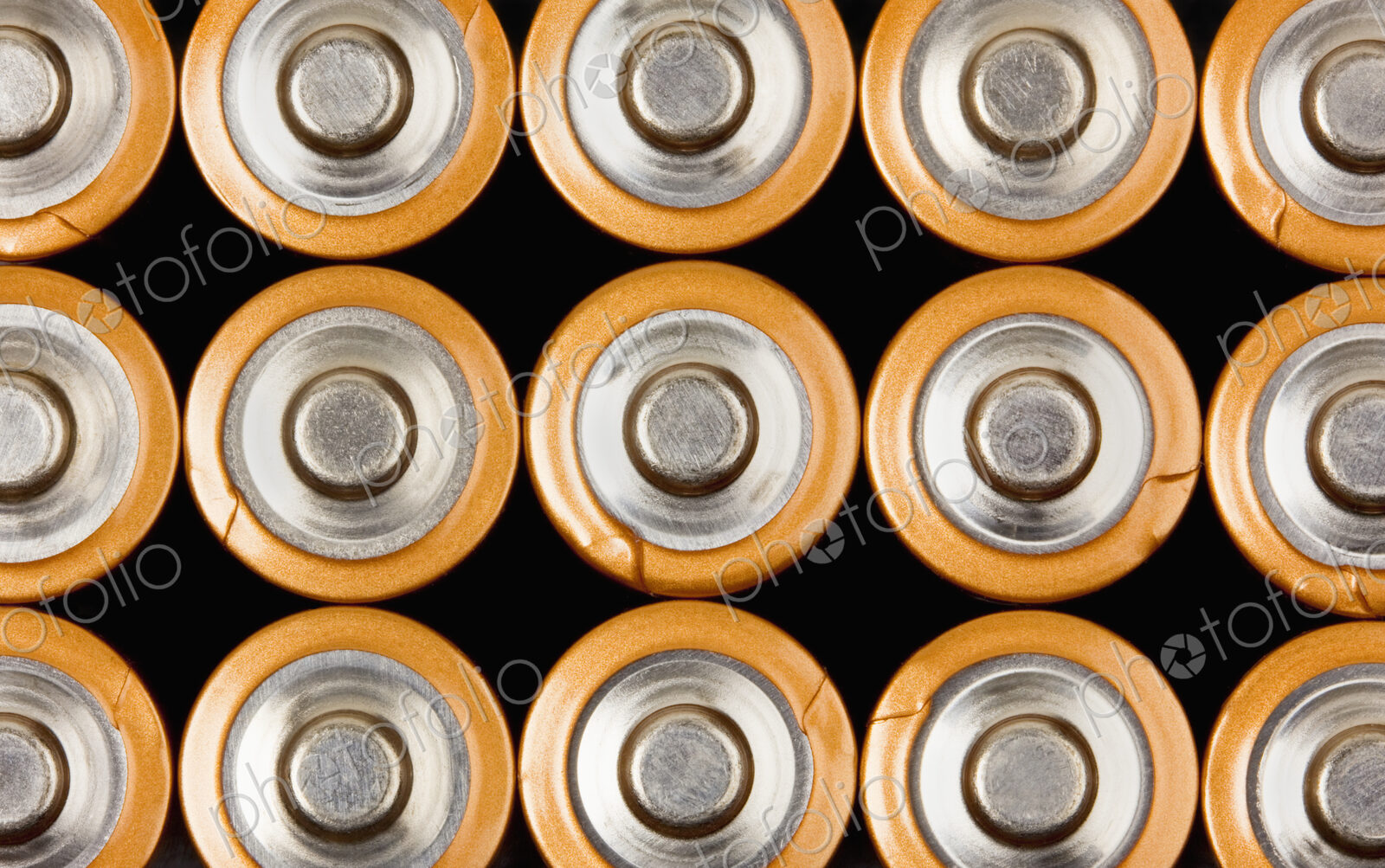 Rows of AA Batteries
