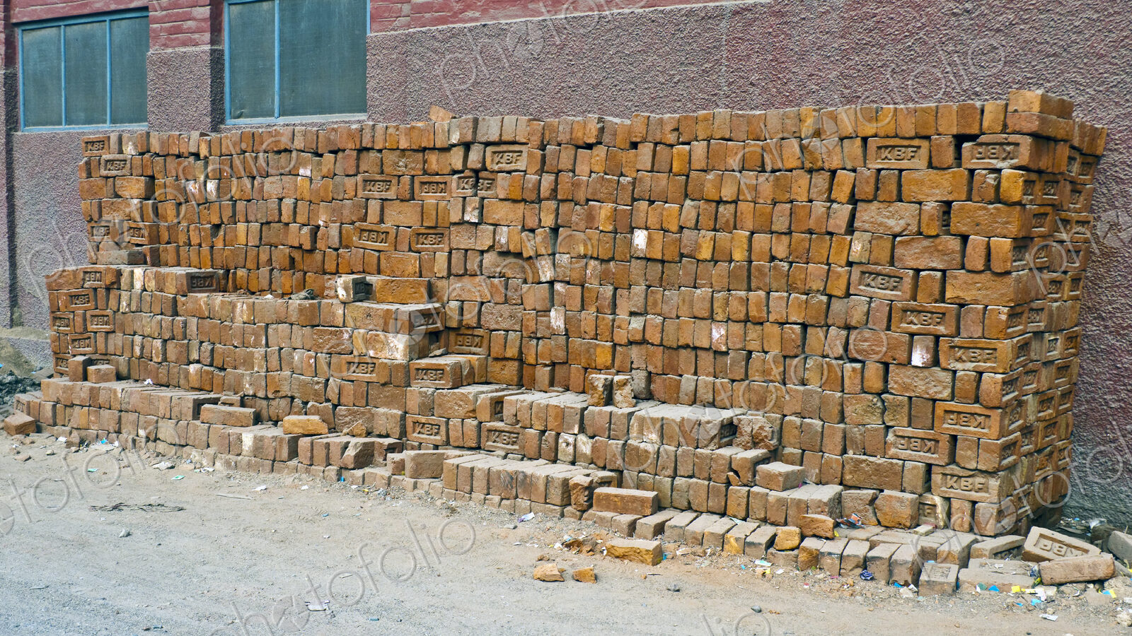 Rows of Brown Bricks
