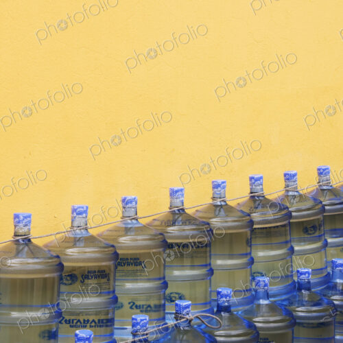Rows of Water Jugs