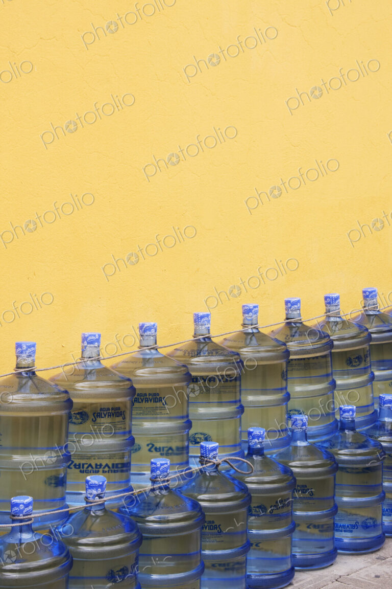 Rows of Water Jugs