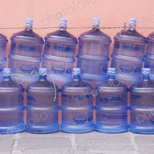 Rows of Water Jugs