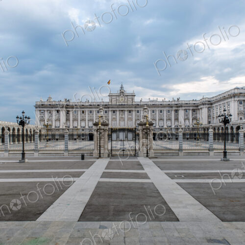 Royal Palace building and courtyard, Madrid, Madrid, Spain Royal Palace building and courtyard, Madrid, Madrid, Spain