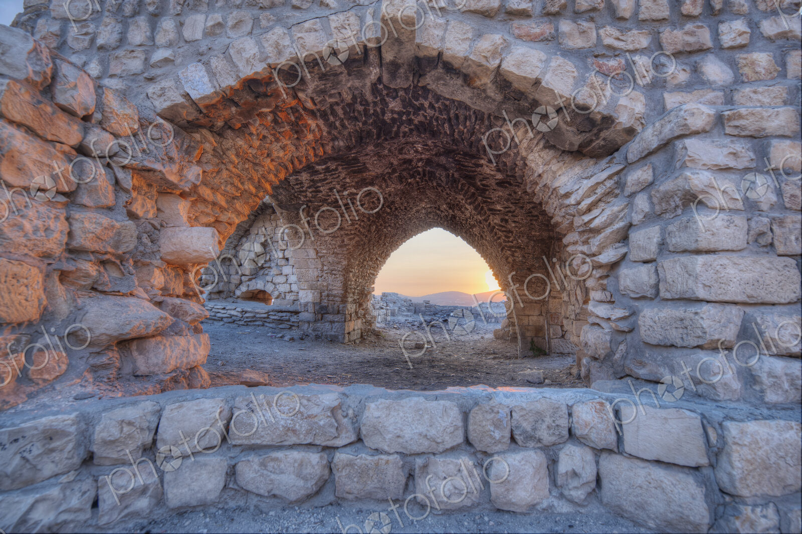 Ruins At Sunset