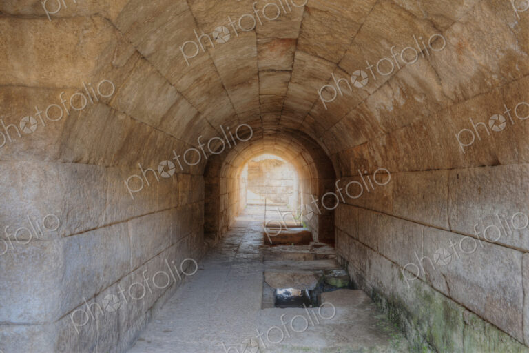 Ruins Of Arched Stone Walkway