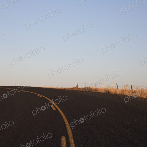 Rural highway curving.