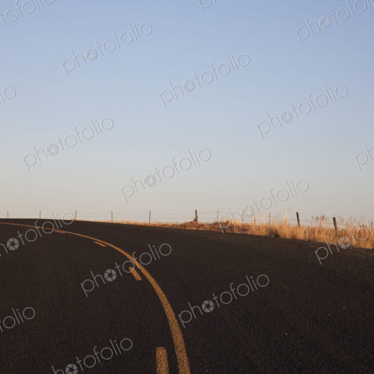 Rural highway curving.