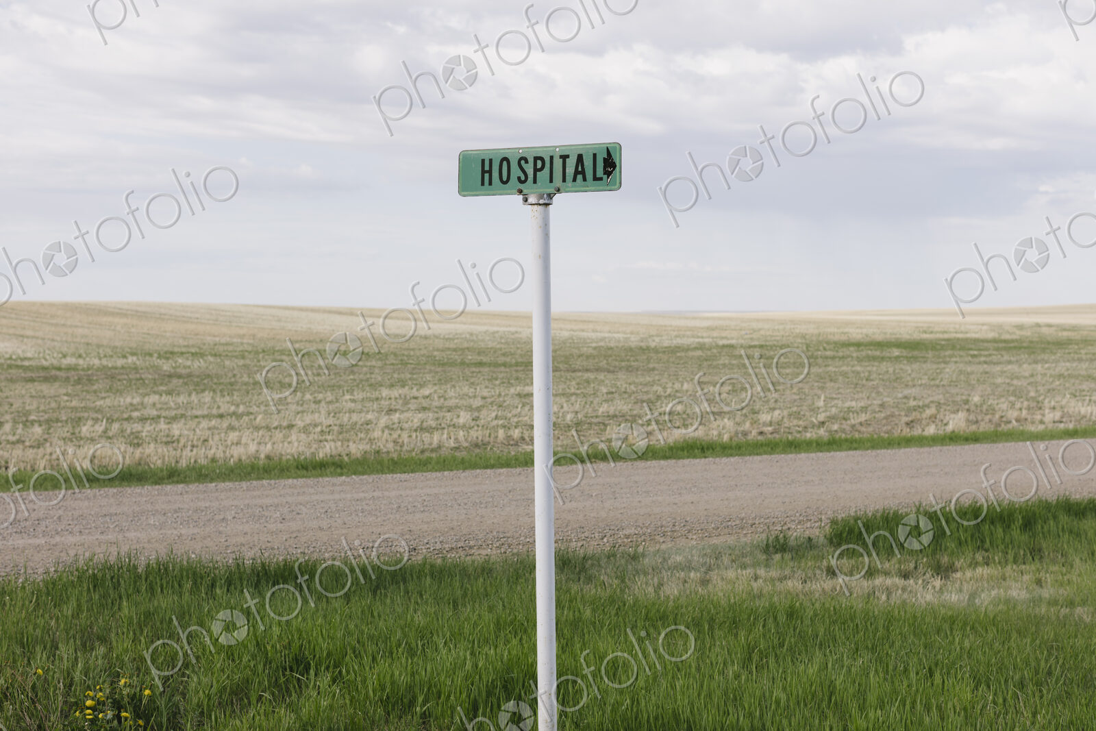 Rural hospital sign,