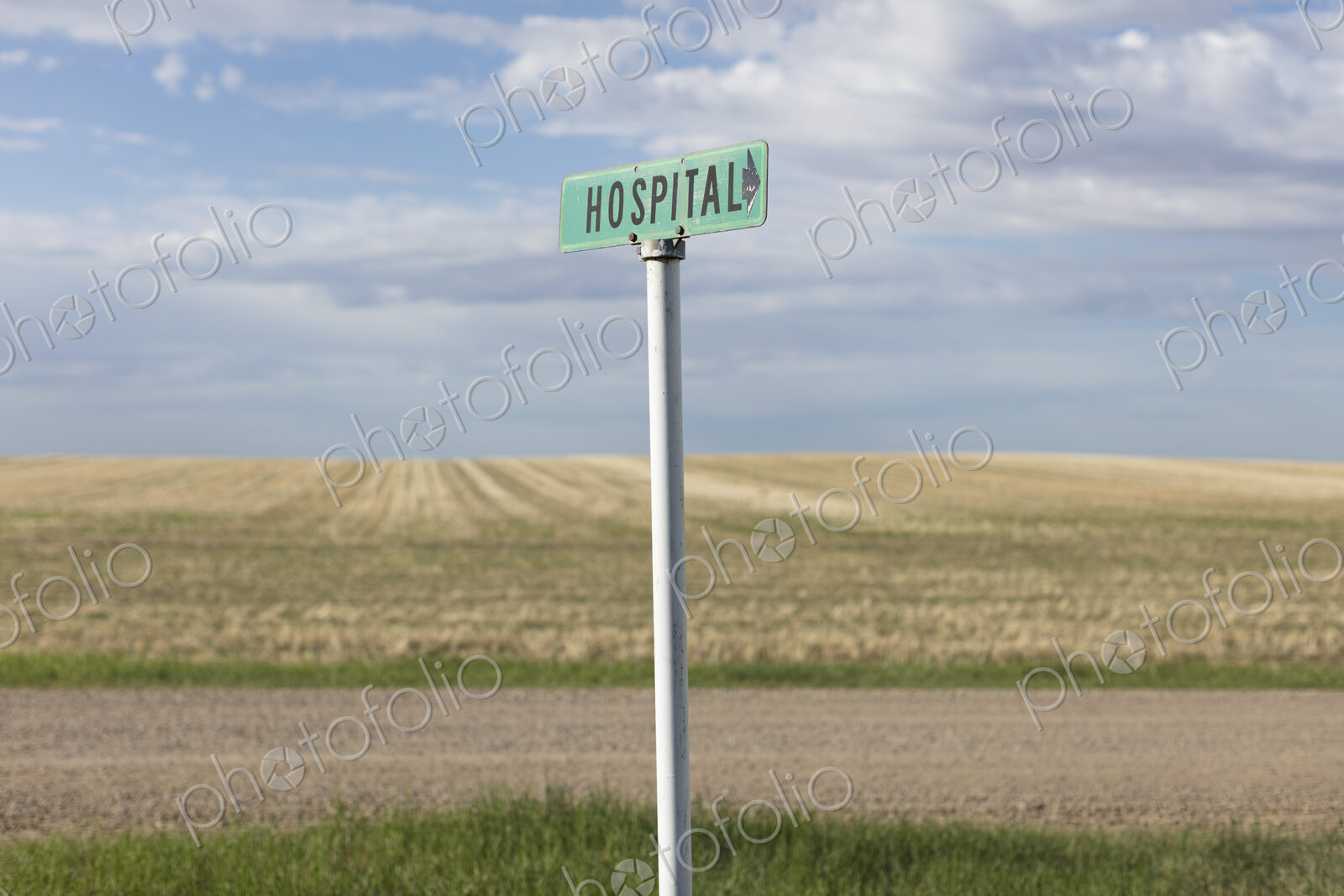 Rural hospital sign,