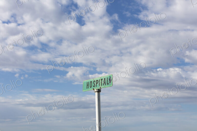 Rural hospital sign,