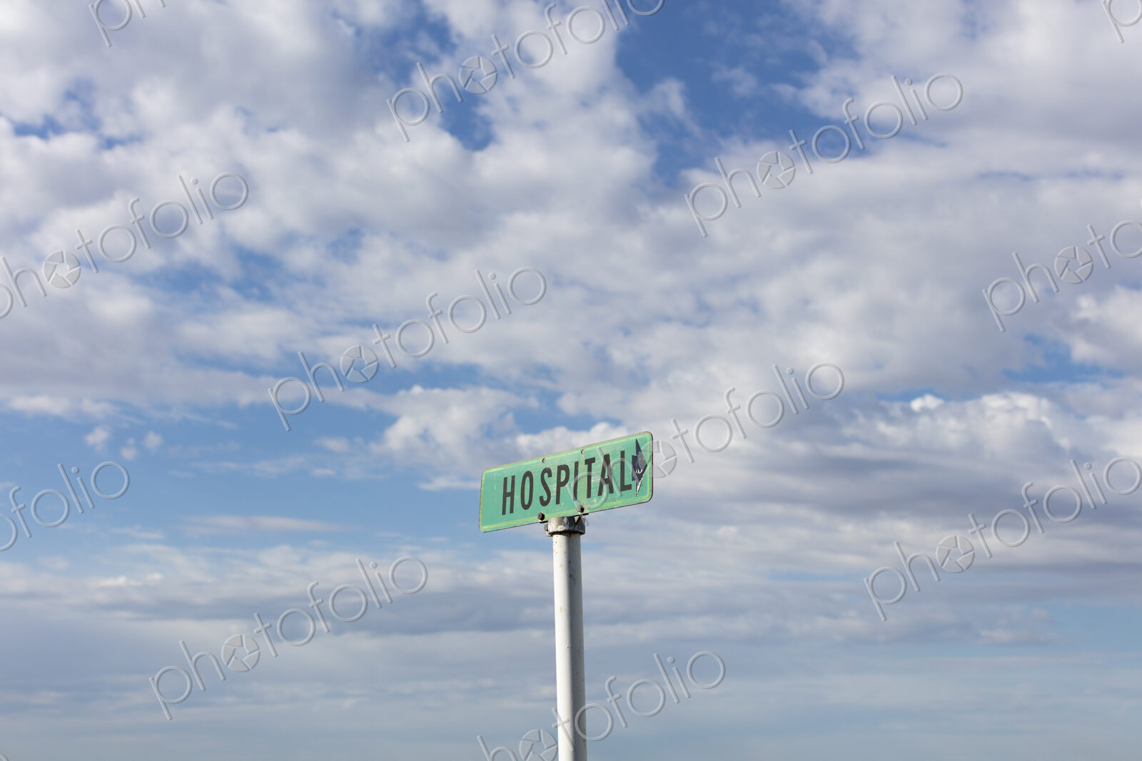 Rural hospital sign,