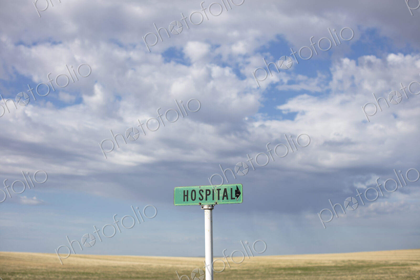 Rural hospital sign,