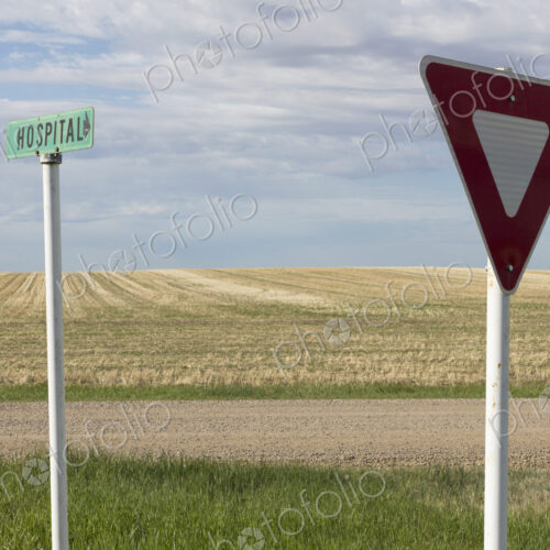 Rural hospital sign, Rural hospital sign,